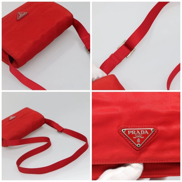 PRADA Shoulder Bag Nylon Red Auth 137444 - Picture 16 of 16